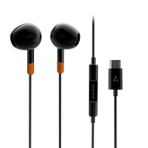 Ambrane Wired Type C in Ear Earphones with in-line Mic for Clear Calling, 1.2M Cable, 14mm Dynamic Drivers for BoostedBass, Multi-Functional Controller for Type C Enabled Mobiles (Beatz 02,)